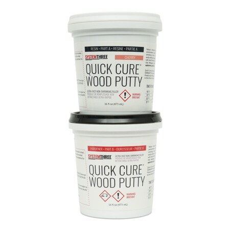 System Three Resins Quick Cure Putty, Cherry, Quart Kit 1023K16